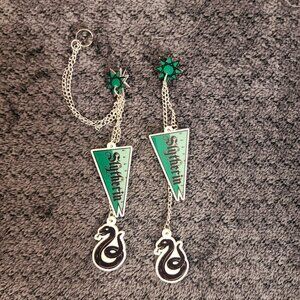 Slytherin Earrings  with ear Cuff